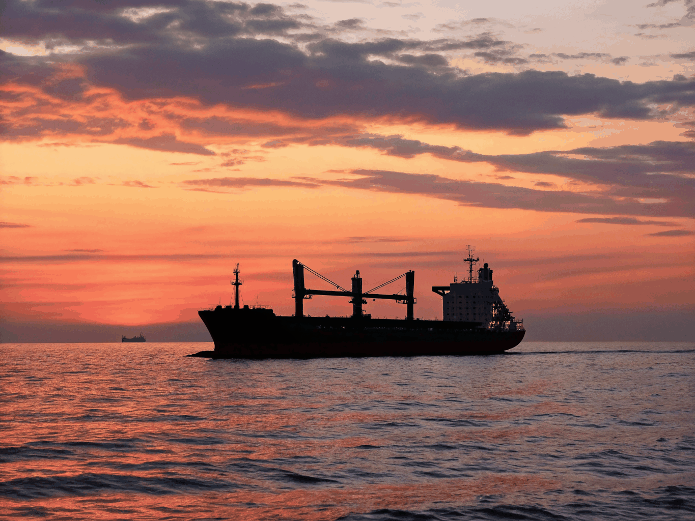 Sunken cargo freighter